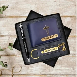 Stylish 1 Wallet, 1 Keychain, 1 Dr Pen Set