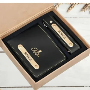 Name-Engraved Wallet and Keychain