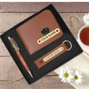 Premium Leather Wallet Gift Set