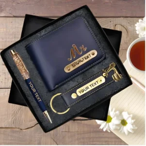1 Wallet, Keychain, Pen Set