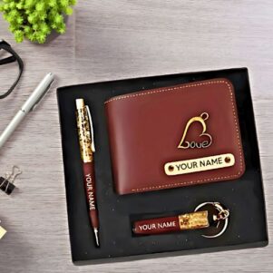 Gift-Worthy Wallet Keychain and Pen Set