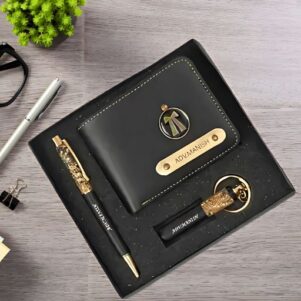 Men's Wallet with Pen and Keychain