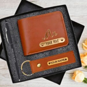Customized 1 Wallet 1 Keychain 1 Slim Pen Combo