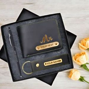 Personalized 1 Wallet 1 Keychain and 1 Pen Combo